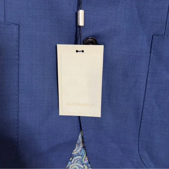 SuitSupply Men's wool Havana button up Blue Blazer - Picture 7 of 8